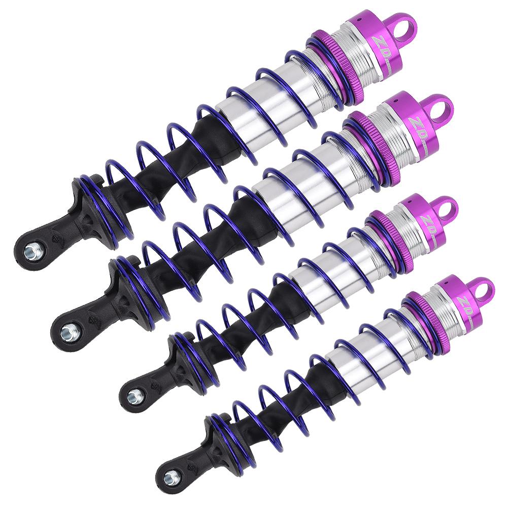 1Celsius8 RC Car Metal Oil Pressure 2pcs Front Shock Damper 2pcs Rear Shock Damper (Red)