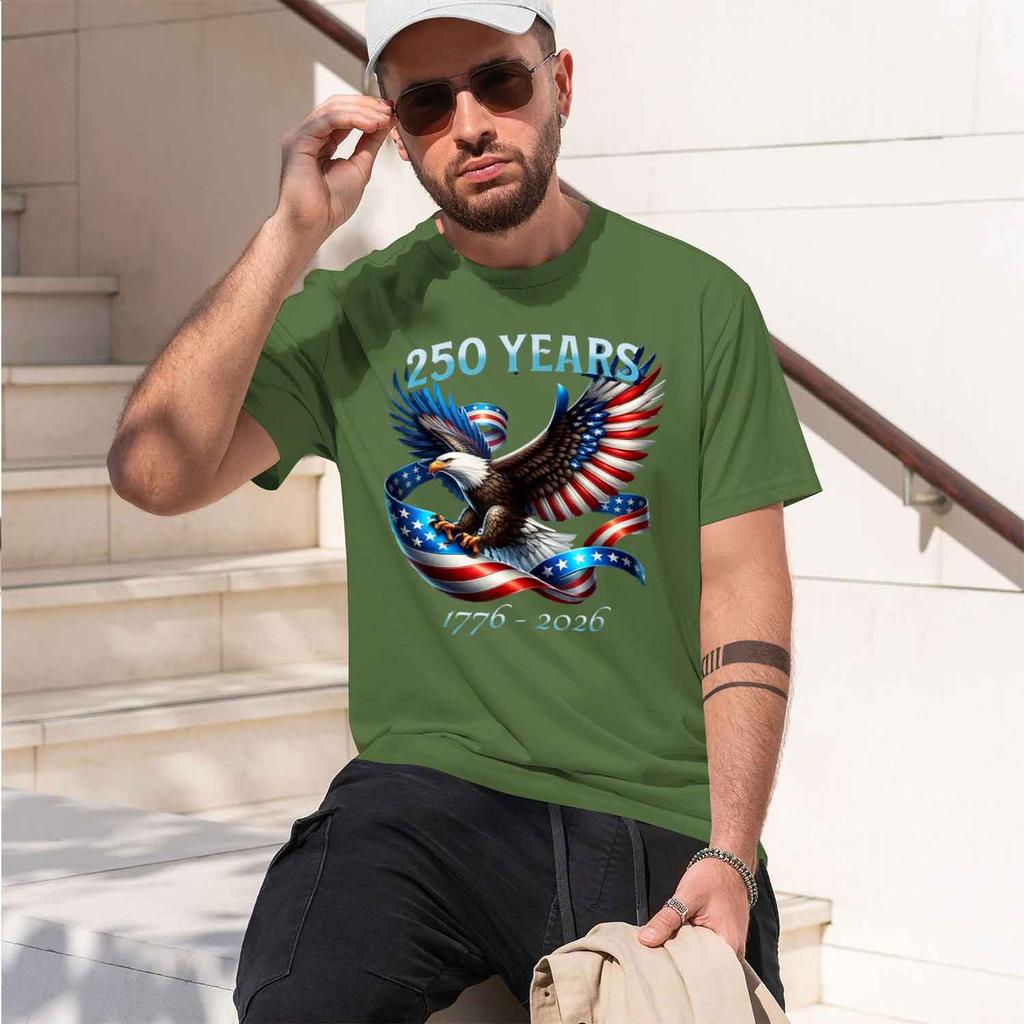 Patriot And Flag 250 Years 1776 Tshirt Summer Shortsved Breathable Sweatwking Versatile Trendy Tshirt 2026 New Model Short