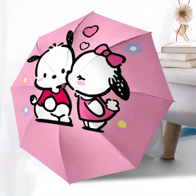 Pacha Dog Automatic Open/Close Umbrella-Cute Umbrella with Cute Design, Portable 3-Fold Compact Umbrella for Men & Women, Halloween Christma