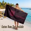 Aston Villa Design Beach Towel Custom Text Large Towel for Beach Vacation