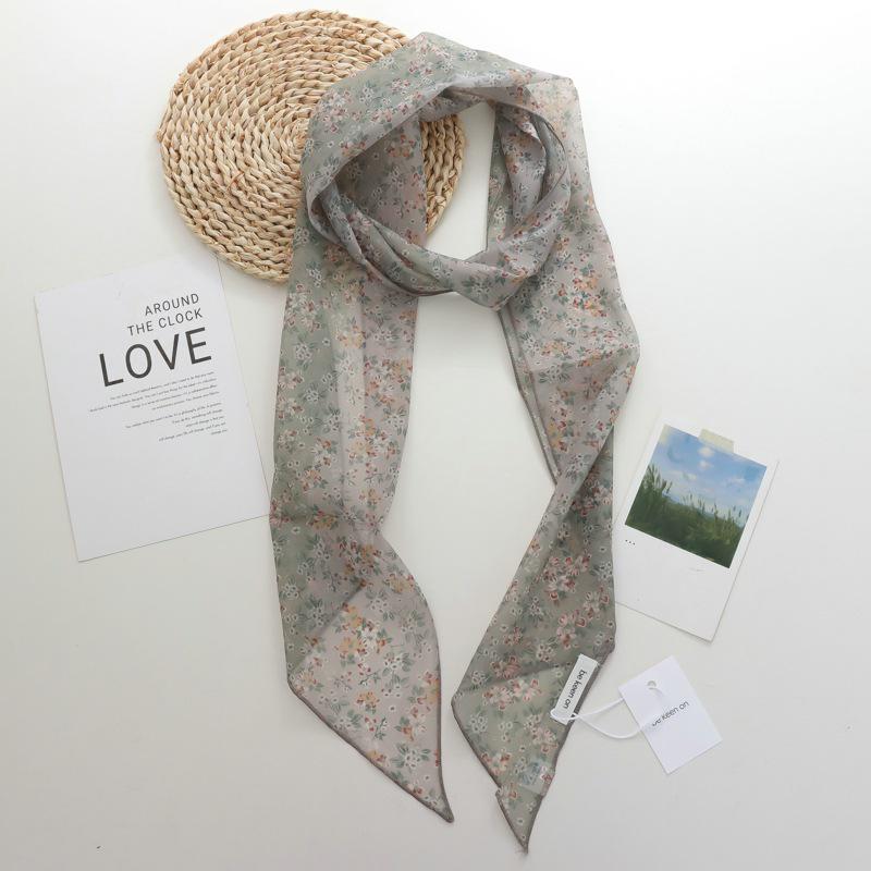 2025 Nische Persönlichkeit Colorblock Seidenschal: Vielseitiges und modisches dünnes Krawattenband-Accessoire für Damen