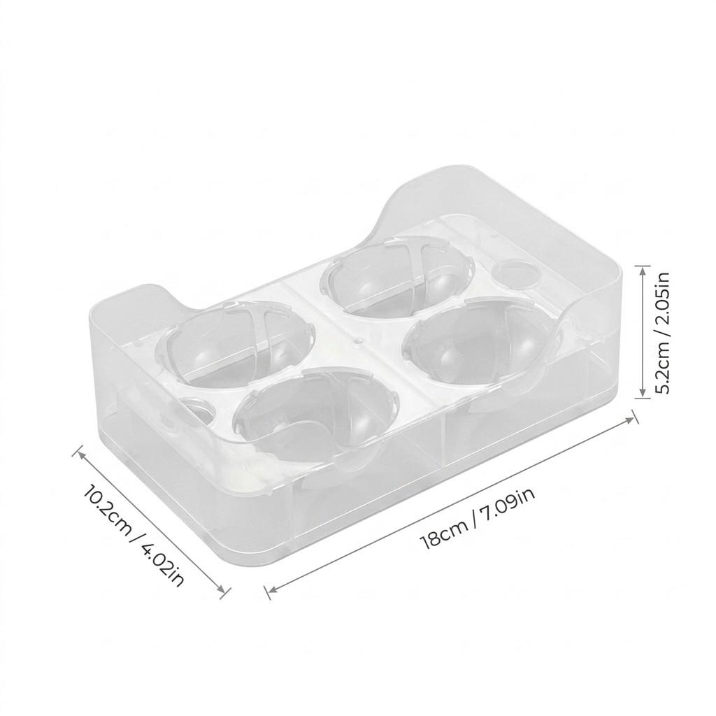 Egg Storage Box Refrigerator Organizer Stackable Plastic Food Containers With Lids Portable Handle Space Saving Kitchen Holder