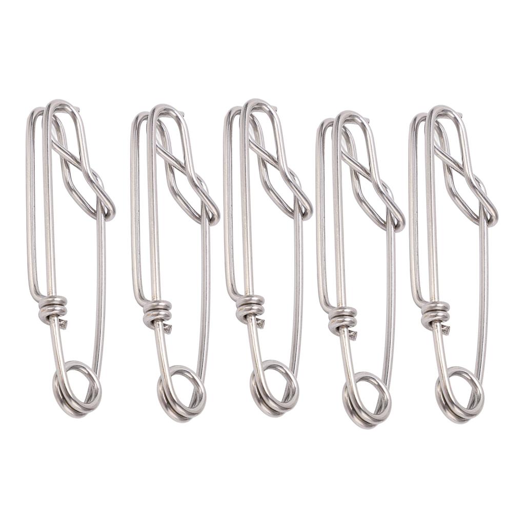5pcsset Longline Snap Clip Corrosion Resistance Float Line Tuna Clip for Ocean Fishing1.8x60mm