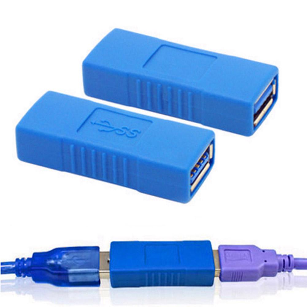 2PCS USB 3.0 Type A Female To Female Adapter Coupler Changer Connector Accessory