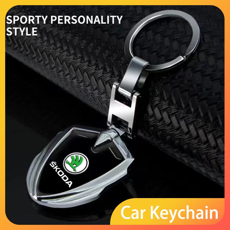 EBSX3 3D Metal Car Logo Key Rings Keyring Keychain For Skoda Sharp Sharp Crystal Sharp Rapid Speed Pye Ye Di Trunk