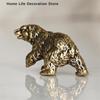Antique Brass Cute Small Bear Statue Office Desk Ornaments Decorations Crafts Collections Animal Figurines Miniatures Home Decor