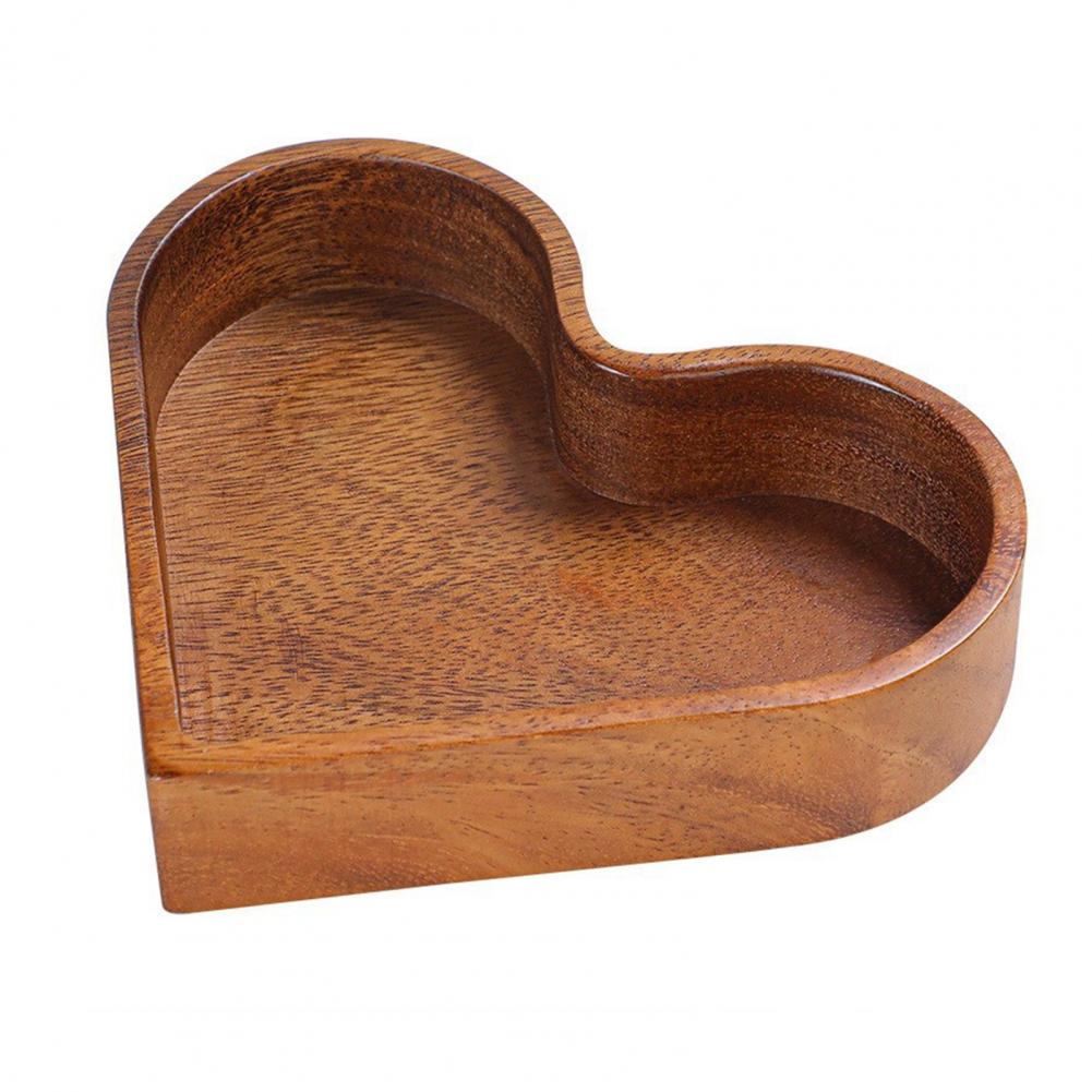 Heart-shaped Wooden Tray Heart-shaped Wooden Snack Tray Set for Dining Table Multi-purpose Serving Trays for Stackable Nut Fruit