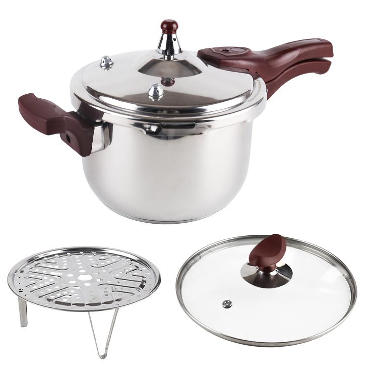 

Custom Multi Function Cookware Gas Stove Induction Cooking Pot Stainless Steel Pressure Cooker With Steamers серебряный