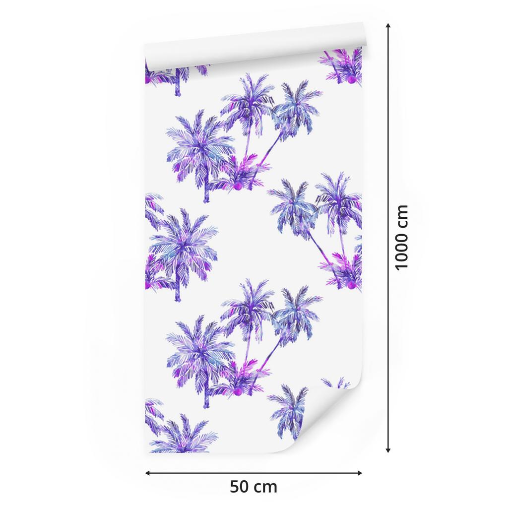 Colorful Palm Trees Forest Wallpaper for Living Room and Bedroom 50x1000