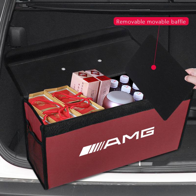 Car Organizer Storage Box Collapsible Camping Box Accessories Car Hub Cap For Mercedes Benz AMG W214 W205 W204 W206 W213 W212 W2