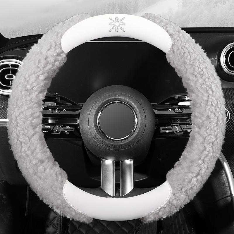 Damen Winter Kamelie Plüsch Lenkradbezug - Warm und Weich