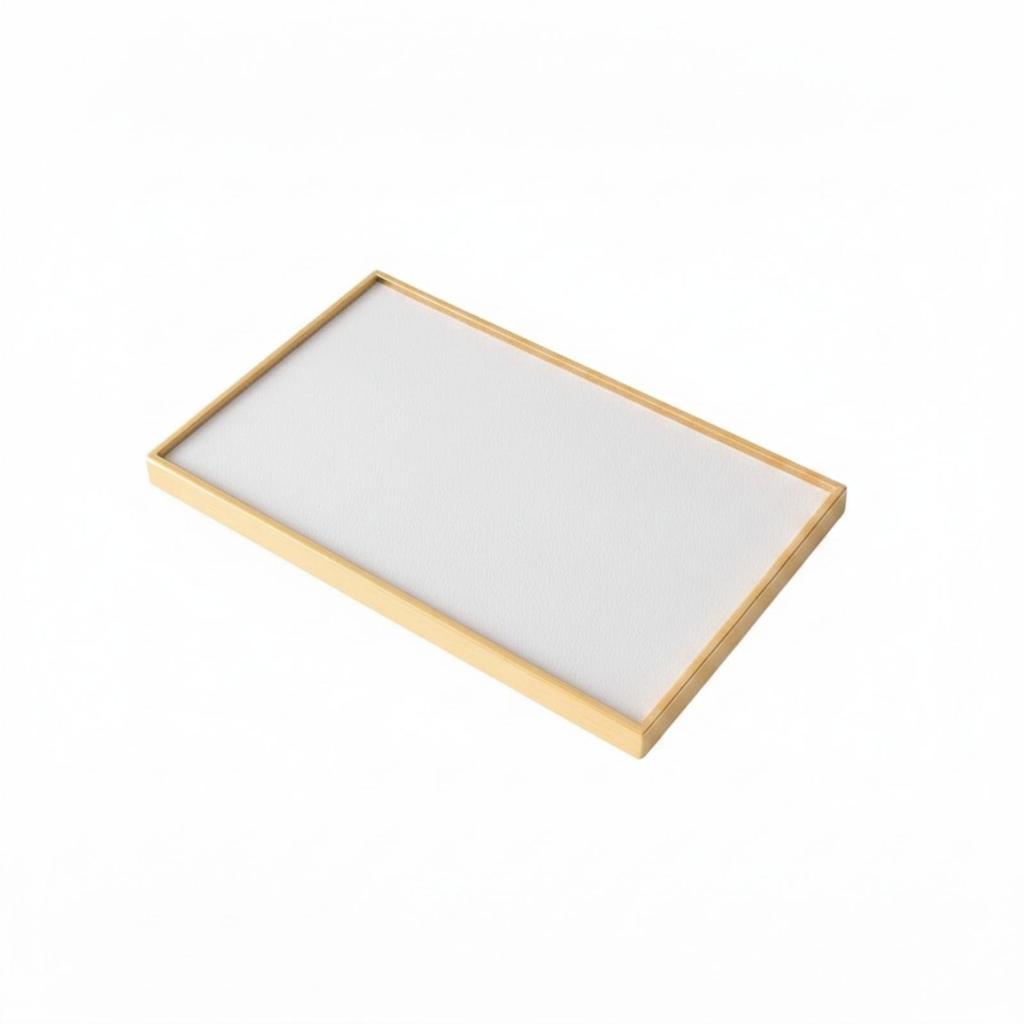 Jewelry Tray with Mirror Frame PU Leather Organizer Versatile for Retail Counter
