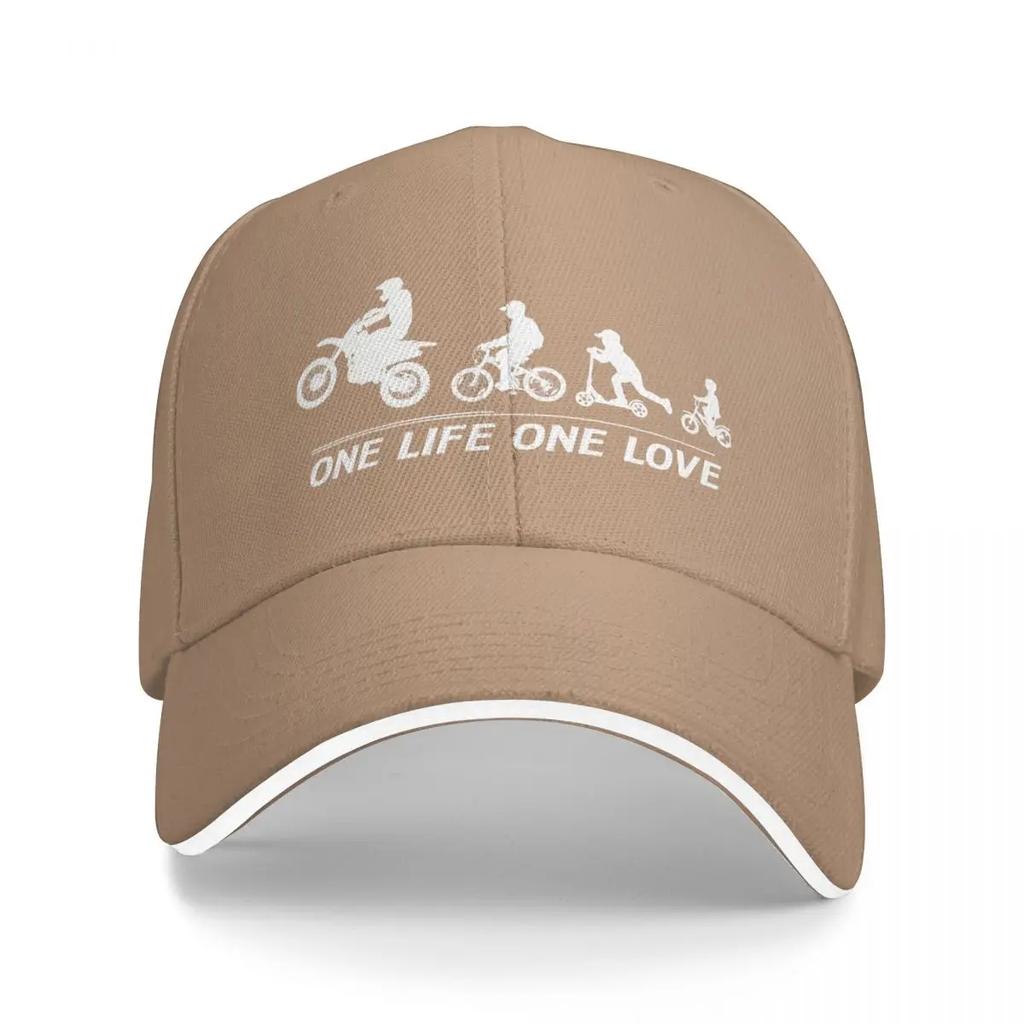 Dirt Bike Motocross Motor Sport One Life One Love Moto Dad Hats Pure Color Womens Hat Windproof Baseball Caps Peaked Cap