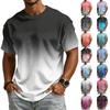 Men's Knit Short Sleeve Shirt, Summer Color Casual Tee, Comfortable Fashion Top