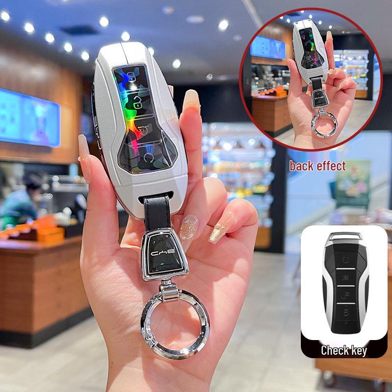 BYD Key Case for Song Plus, Qin DMi, Han EV, Dolphin, Seagull - Metal Buckle Full Coverage Accessories