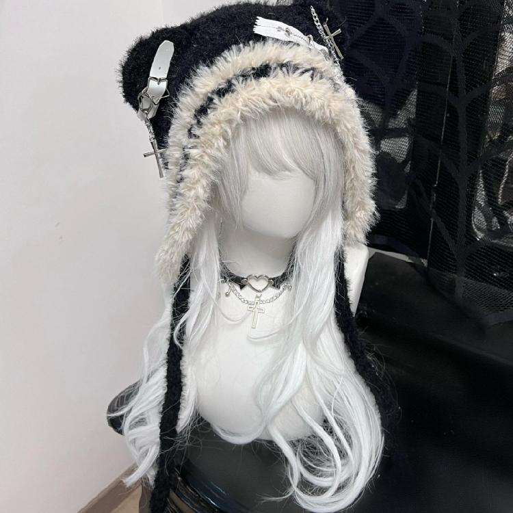 Funny Pattern Hat Lovely Unisex Holiday Hat Plush Winter Warm Snowmen Hat  for Winter Outdoor Activity