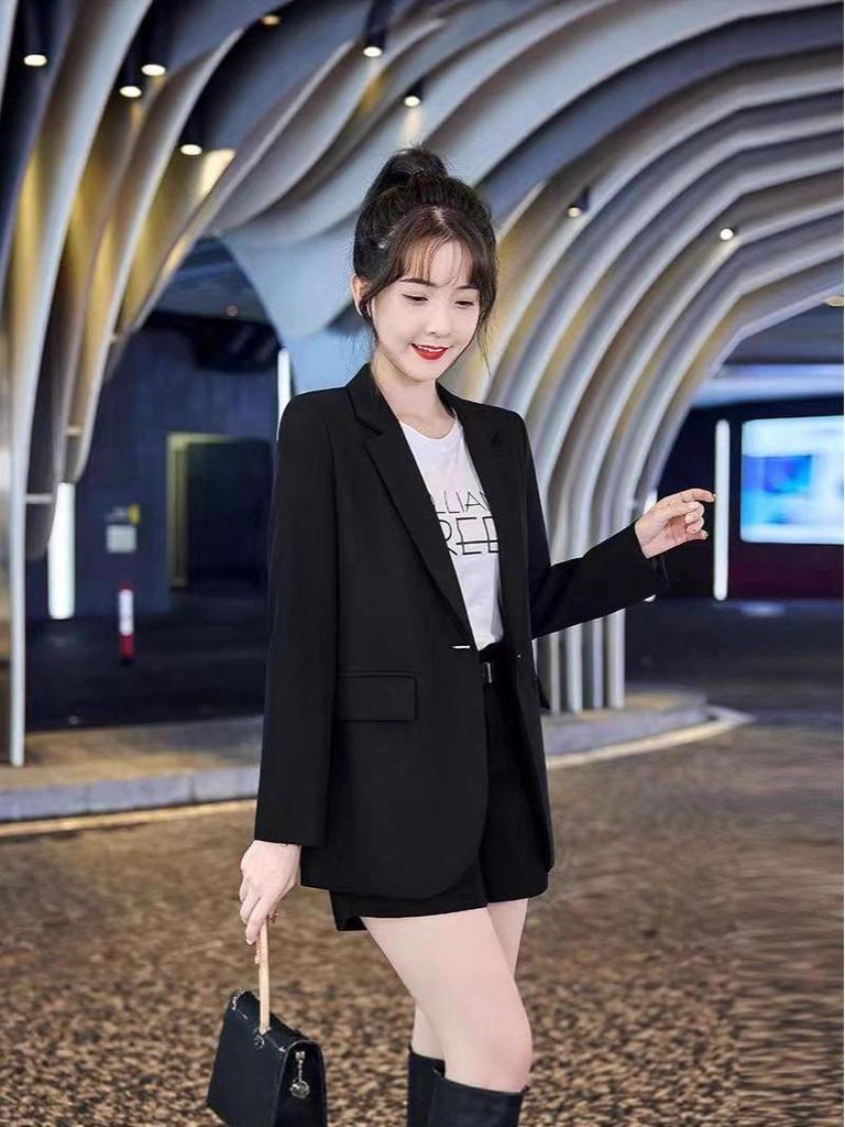 Damen Petit Khaki Slim Fit Blazer - 2025 Frühling/Herbst Beliebter Street Style