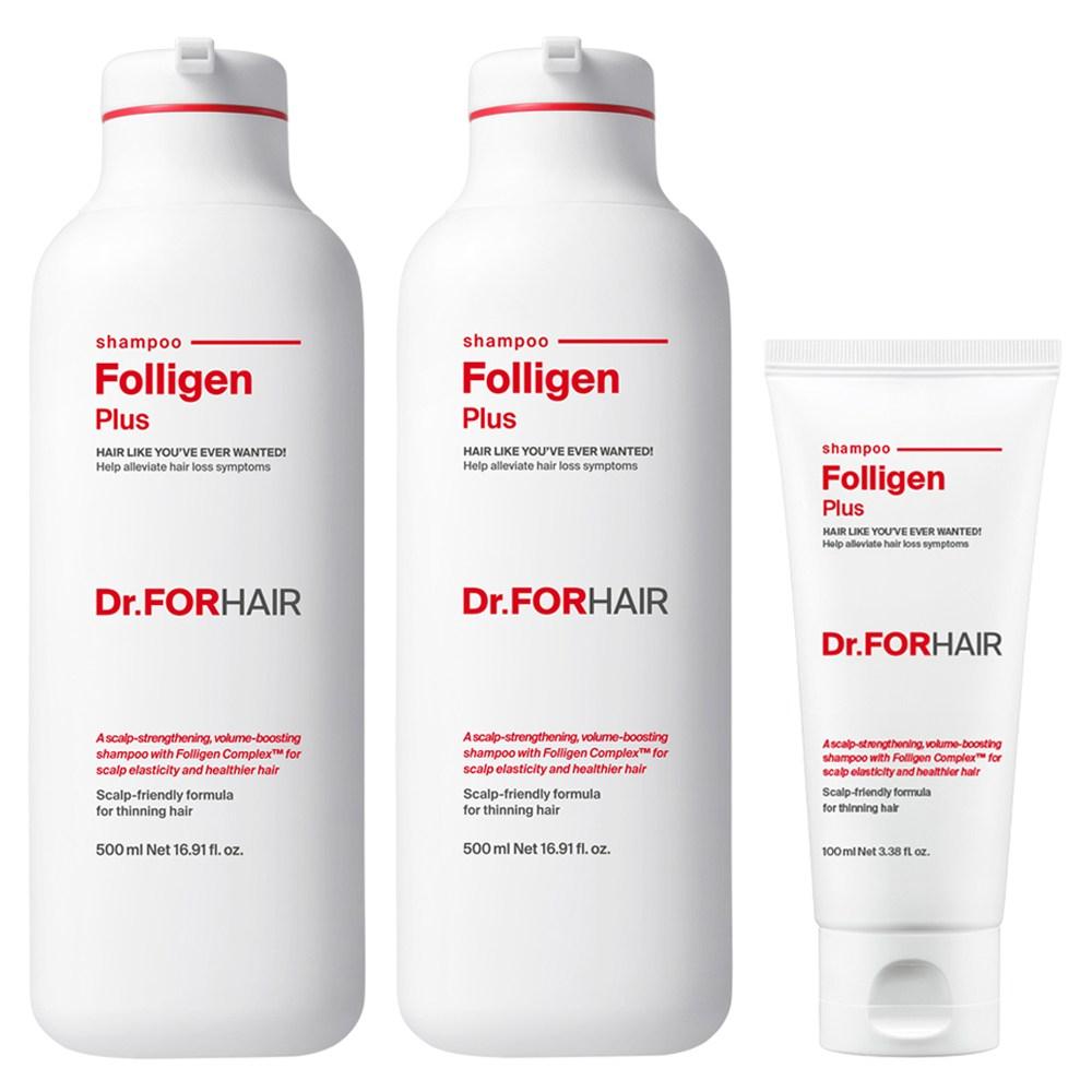 DR. Für Haare Polygen Plus Haarausfall Linderung Shampoo 500ml x 2 Stück + 100ml 1,1L, 500ml x 2 Pads