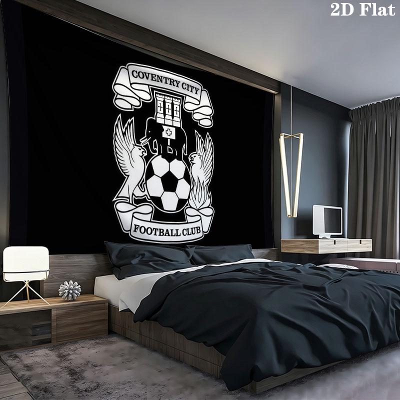 Coventry City FC Wall tapestry, aesthetic printed fabric blanket, suitable for bedroom, living room, and home decor.