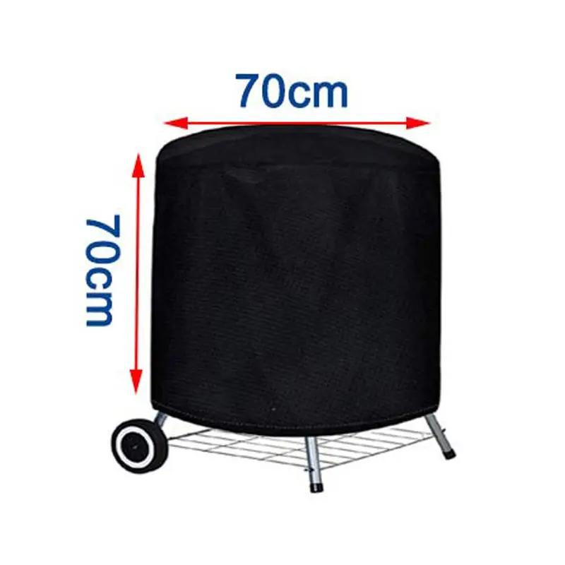 Waterproof Dome BBQ Cover for Weber Charcoal Kettle & Char-Broil Grill, Heavy Duty Outdoor Smoker Cover with Drawstring