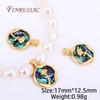 18K Real Gold Plated Abalone Shell Classic Pendants For Necklace Making,Charms DIY Jewelry Making Findings Accessories