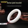 Bracciale Etnico in Giada Bianca Hetian Naturale - Pietra di Giada Qinghai Design Retrò