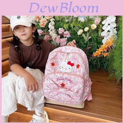Kt Cat Cartoon Backpack For Girls Kids School Daypack With Breathable Nylon For Daily Use