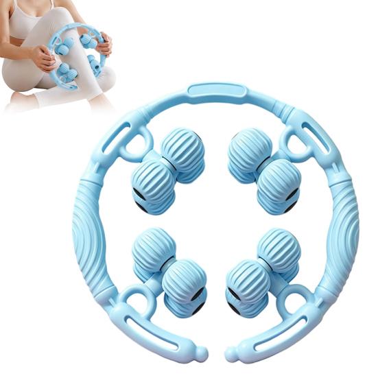 Leg Shaping Massager Anti-Cellulite Massage Roller, Circular for Muscle Recovery, Lymphatic Sensitive Drainage, Deep Tissue Tool with 16
