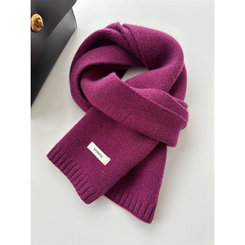 

Cashmere Scarf New Solid Color Versatile Winter Warm Knitted Scarf for Men and Women 160*20cm
