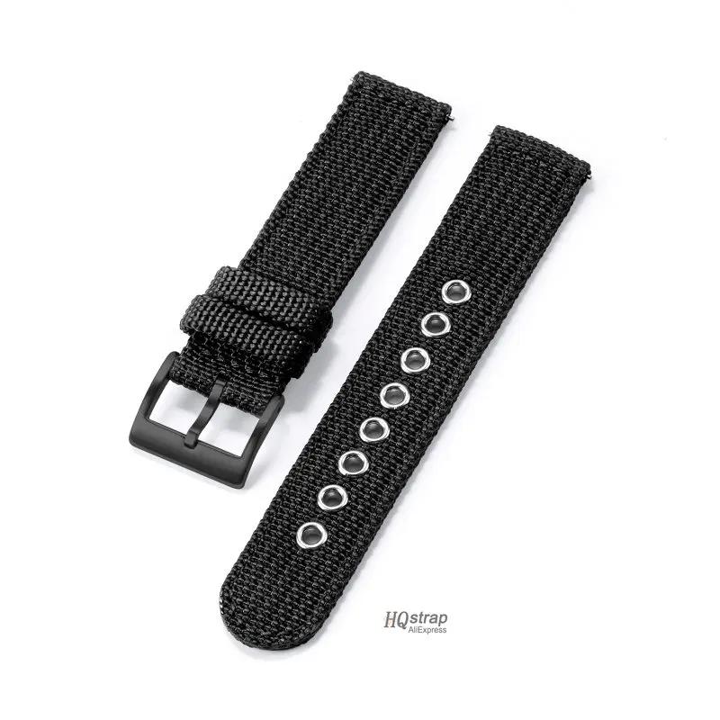 Colorful Nylon Watch Strap Stainless Steel Buckle Universal Replace Bracelet Quick Release Band for Men Women 18mm 20mm 22mm