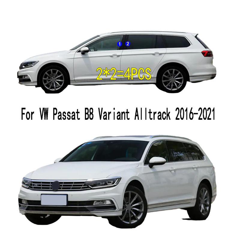 Car TPU/Glossy Mirror Pillar Post Cover For VW Passat B8 Variant Alltrack 2016- Door Trim Window Molding Sticker Plate 6PCS