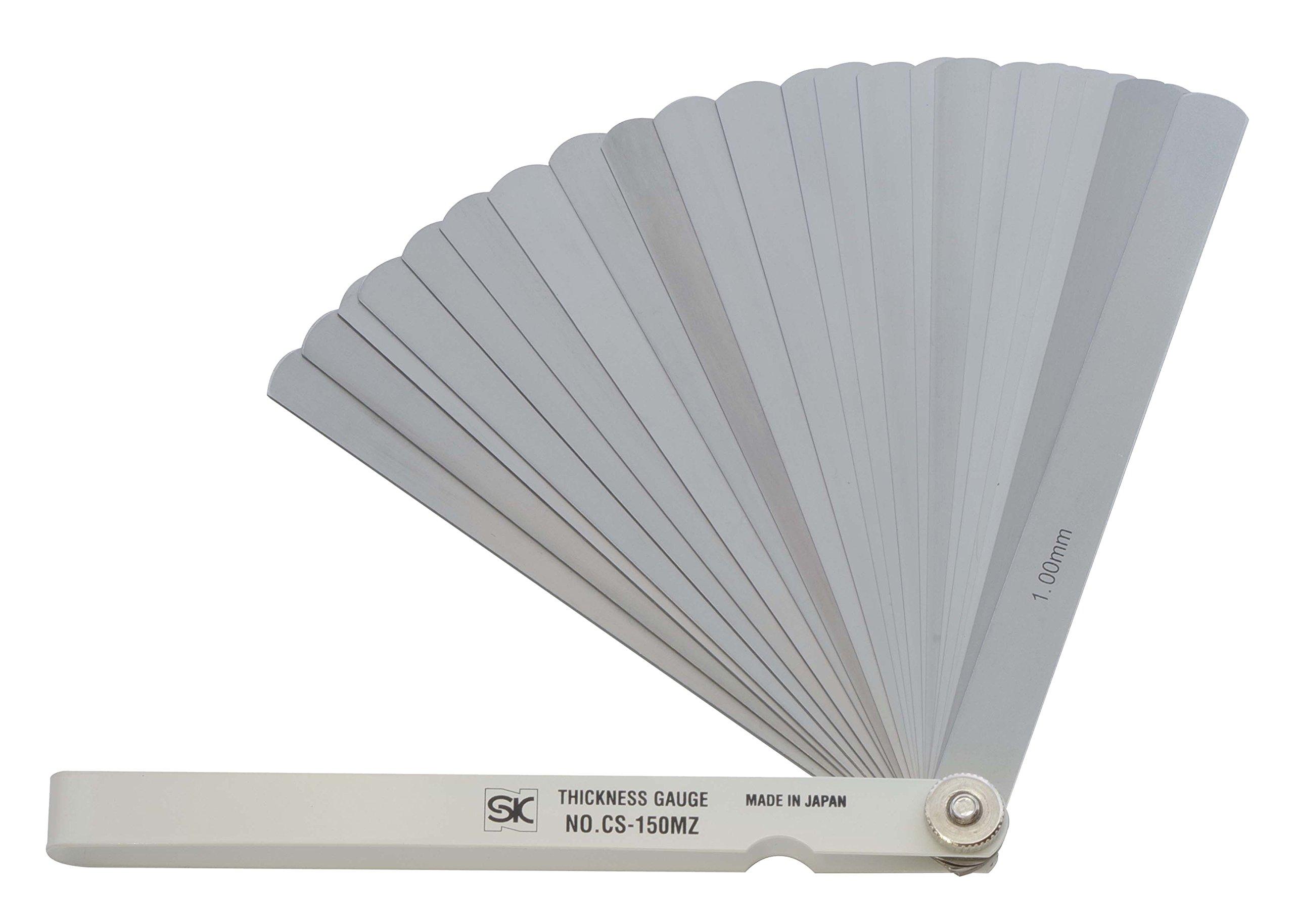 

Niigata Seiki SK Made in Japan Thickness Gauge Color Sleeve Type White 25 Pieces 150mm (Gap Gauge) CS-150MZ 0.03-1.00mm