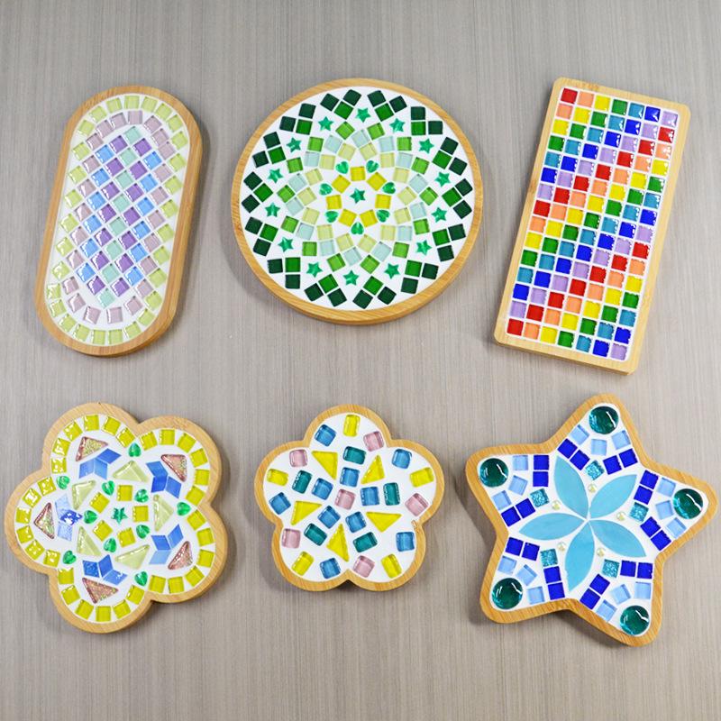 Children's DIY Mosaic Wooden Coaster & Placemat Toy Kit