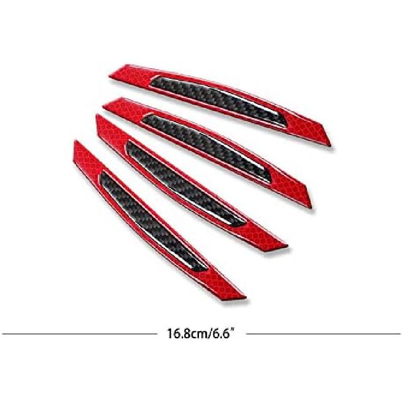 Car Door Edge Guard Reflective 4Pcs Trim Guard Stickers Bumper Protector Side Door Edge Defender Protector Anti Collision Anti-rub Fit for Most Car