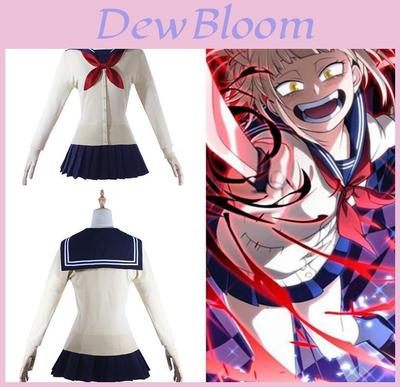 My Hero Academia Himiko Toga Dräkt Snygg Jk Sjömansskoluniform Cosplay Set