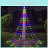 Stunning 2024 Christmas Tree Waterfall Lights For Indoor And Outdoor Decoration With Warm White And Colorful Glow