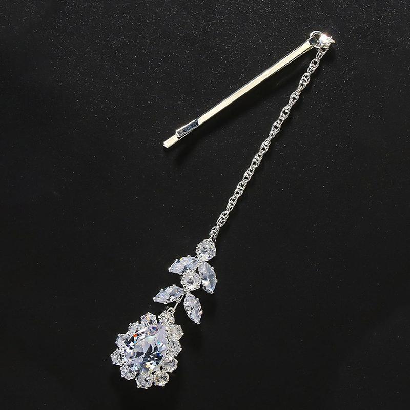 Indian Bridal Forehead Chain Headwear Wedding Accessories Elegant Headband Leaf Zircon Hair Chain Jewelry For Women