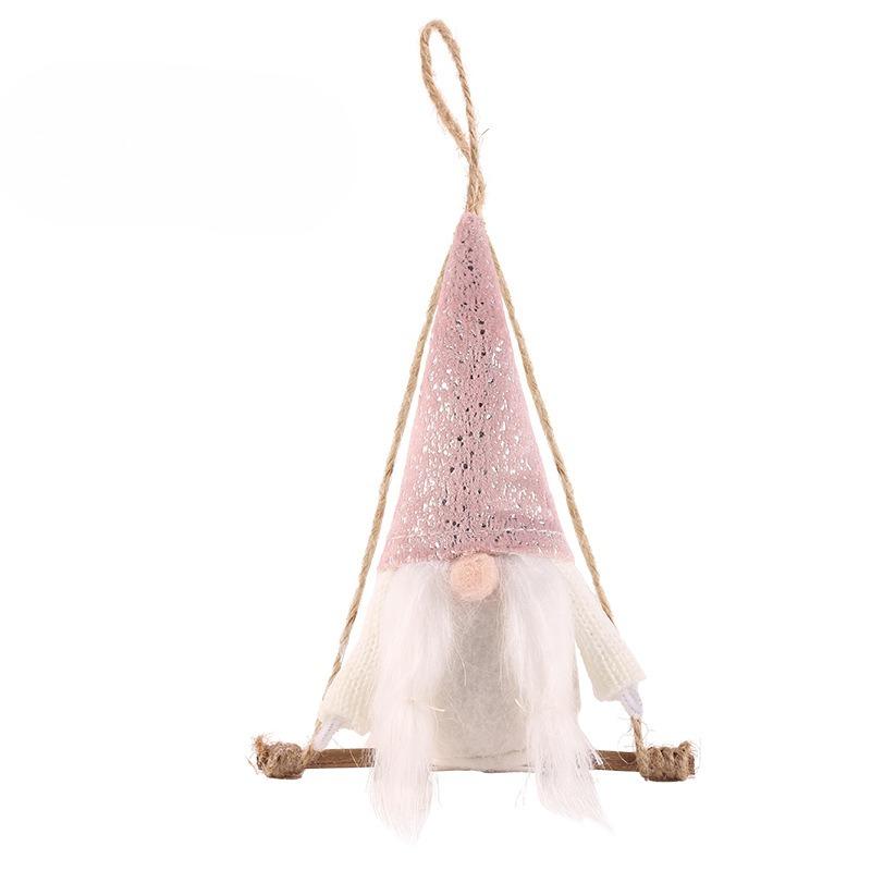 

Christmas Decorations: Faceless Santa Claus Figurine in Forest Theme, Christmas Tree Ornaments, Christmas Small Gifts розовый