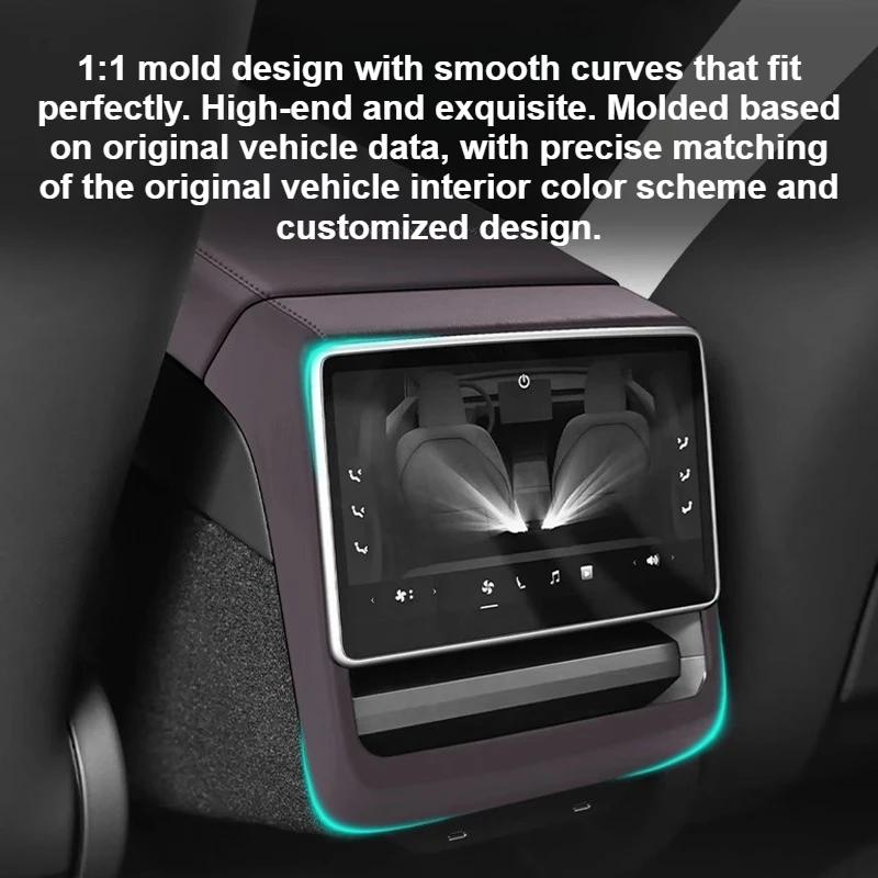 For Tesla Model Y Juniper/Model 3 2026 Up Rear Screen Frame Ventilation Mask Protector Cover Armrest Box Cover Pad Accessories