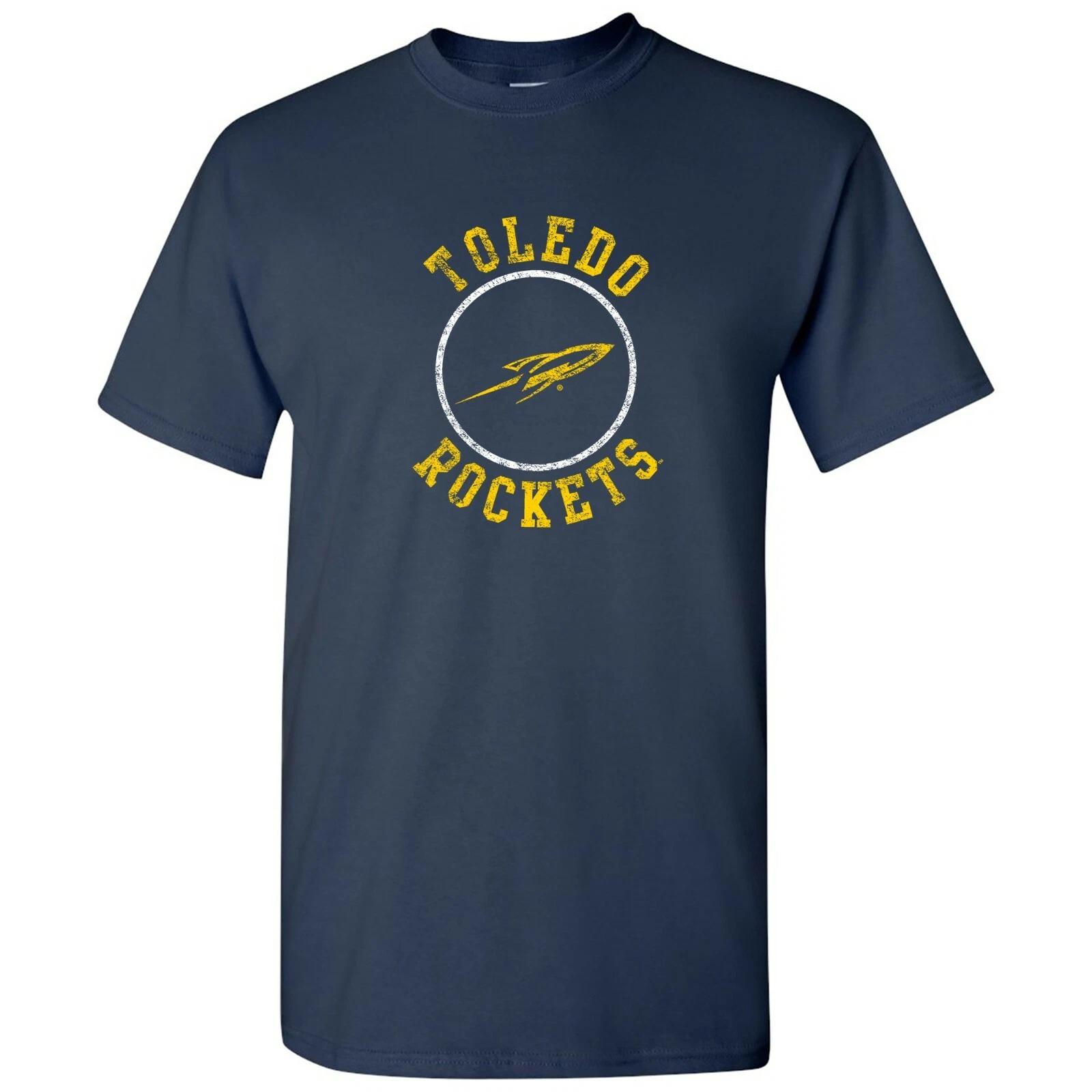 Toledo Rockets Distressed Circle Logo T-Shirt - Navy M