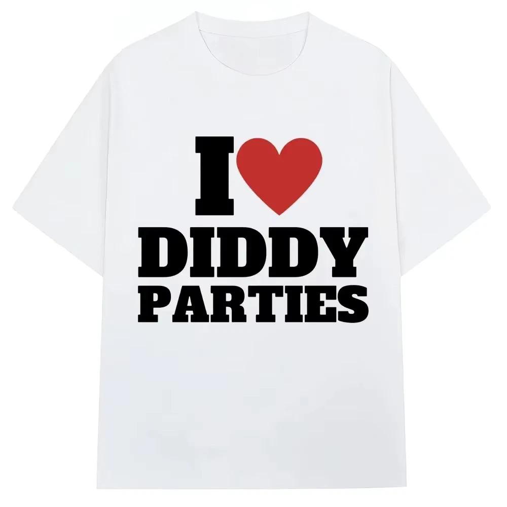 I Love/Heart Diddy Parties T Shirt Funny Graphic Unisex Streetwear Tee Top S