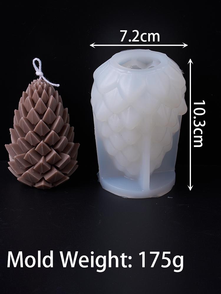 Neue Weihnachtsbaum-Silikon-Kerzenform DIY Handgemachte Seife 3D Kiefernzapfen Duftkerzenherstellung Zubehör Weihnachtsdekoration Geschenk