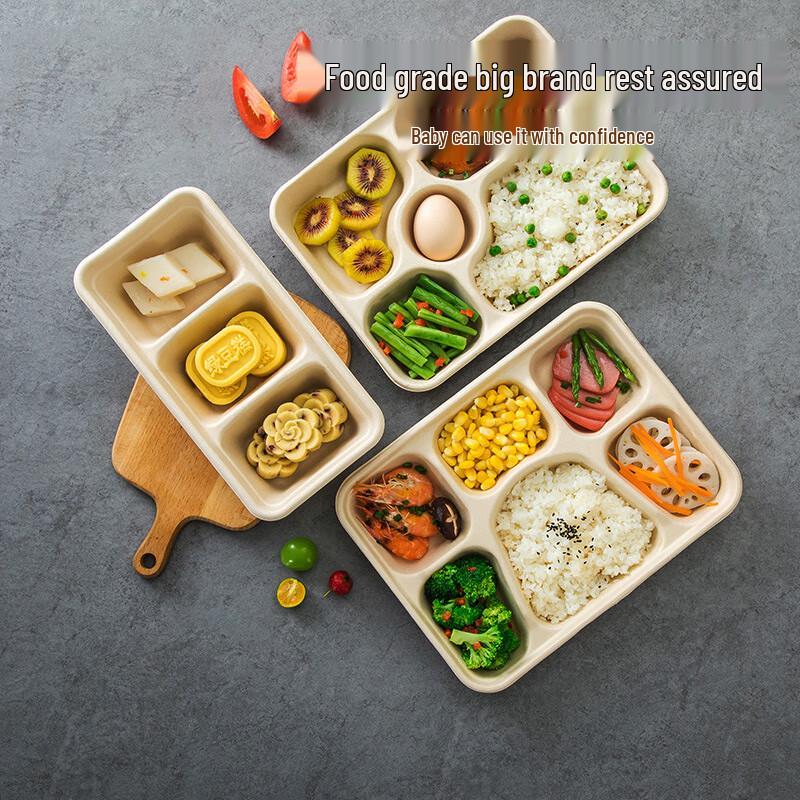 COFLYEE 6-Compartment Pulp Lunch Boxes