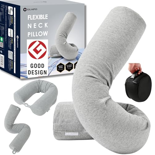 

[GUAPO Official] Flexible Neck Pillow, Memory Foam Cushion, Portable Pillow, Travel Pillow, Nap Pillow (Gray)