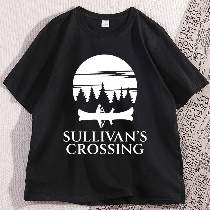 

Sullivans Crossing TShirt Camp Funny TV Crossing Merch T Shirt Hiking Nature Tshirt Casaul Round Neck Male Clothes M