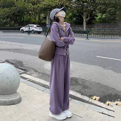 Sportswear Fashion Suit Women's Spring and Autumn Hooded Sweatshirt Casual Trousers Two-piece Set