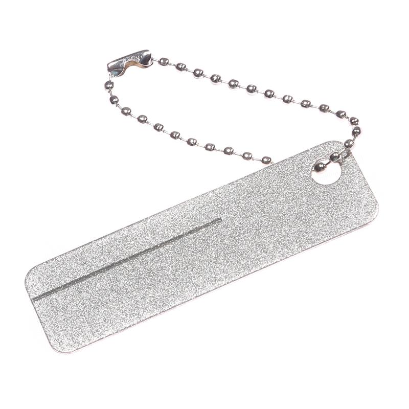 1pc Portable Stone Sharpener Keychain Outdoor Camping Sharpeners Tool for Fish Hook Knife Finger Nail File Sharpeners Tool