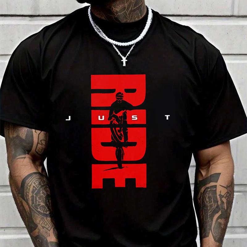 T-Shirt Motorcycle Retro Motocross Dirt Bike Adventure Casual Round Neck Tee Printed Tshirt 202