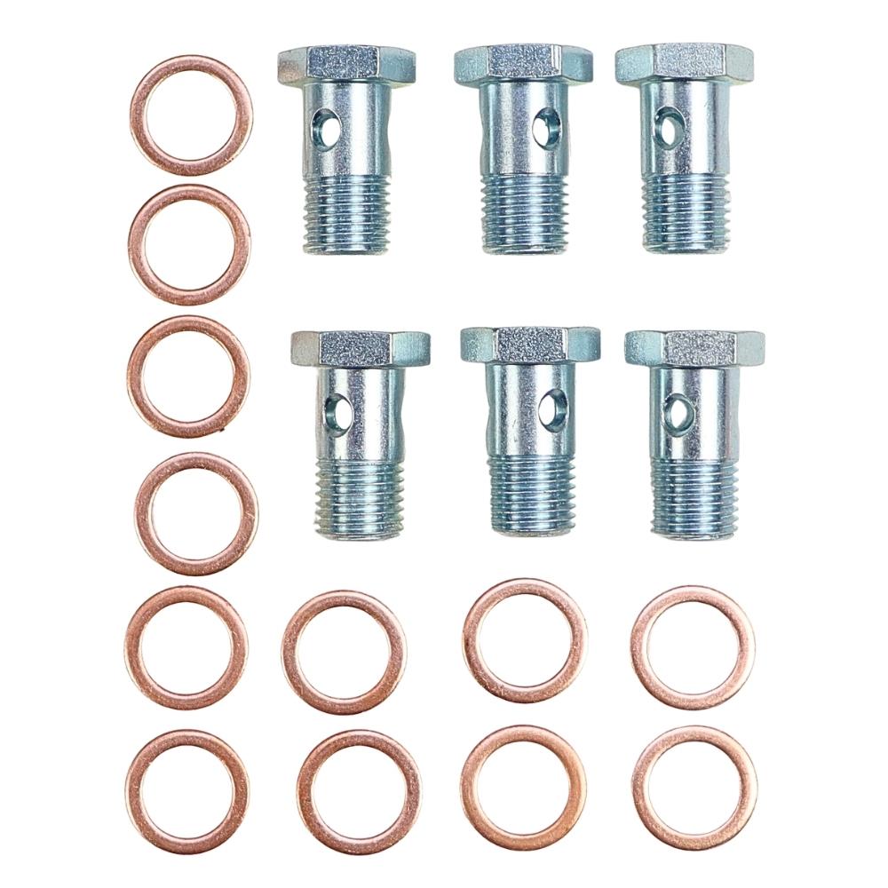Complete set of fuel overflow screws with washers KN4-2 with increased flow, 3-hole ANDORIA