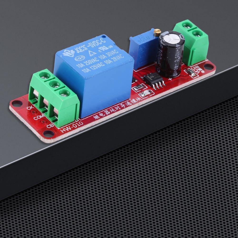 NE555 Delay Timer Relay Switch Module 0~10S Delay Timer Switch Adjustable Module 5/12V Pulse Generation Duty Cycle for Arduino